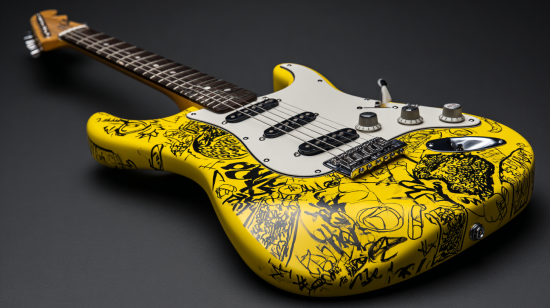 Squier Fsr Affinity Stratocaster Graffiti Yellow - Squier